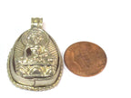 1 Pendant - Tibetan seated on lotus meditating Buddha pendant from Nepal - PM597C