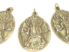 1 pendant - Brass Oval shape Goddess Kali Shiva pendant from Nepal - CP023 custom design copyright Nepalbeadshop