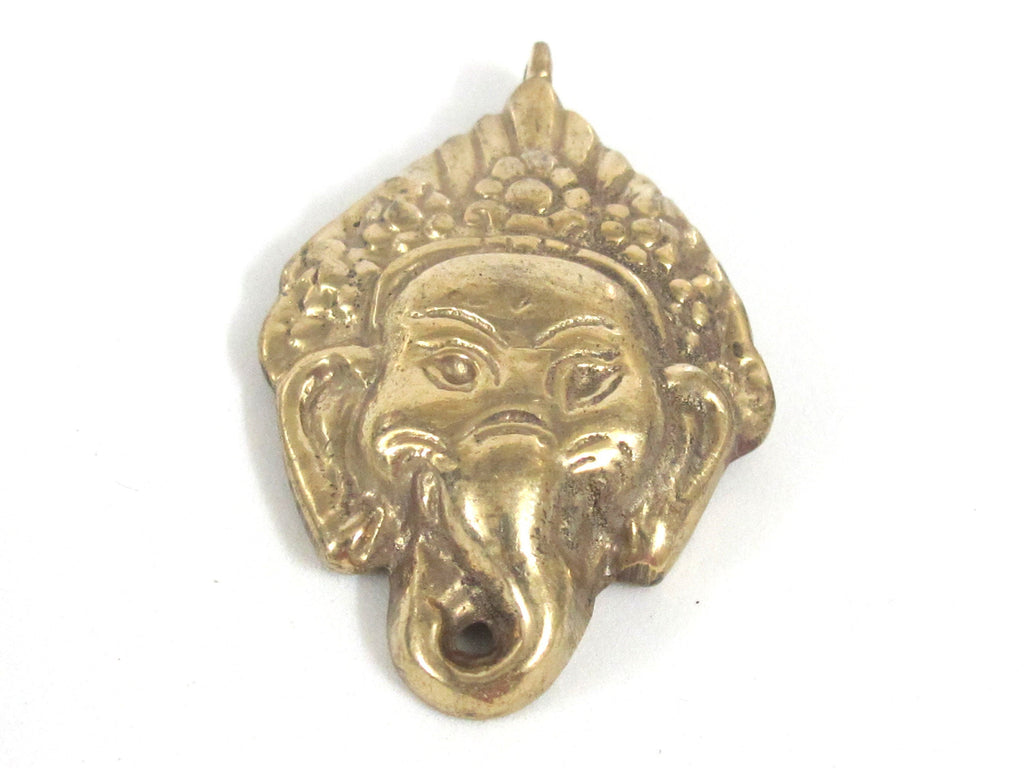 Ganesha Pendant - Shri Ganesha hindu lord Ganesha brass pendant jewelry supply Ganpati Ganeshji Ganesh solid brass pendent Nepal - CP141