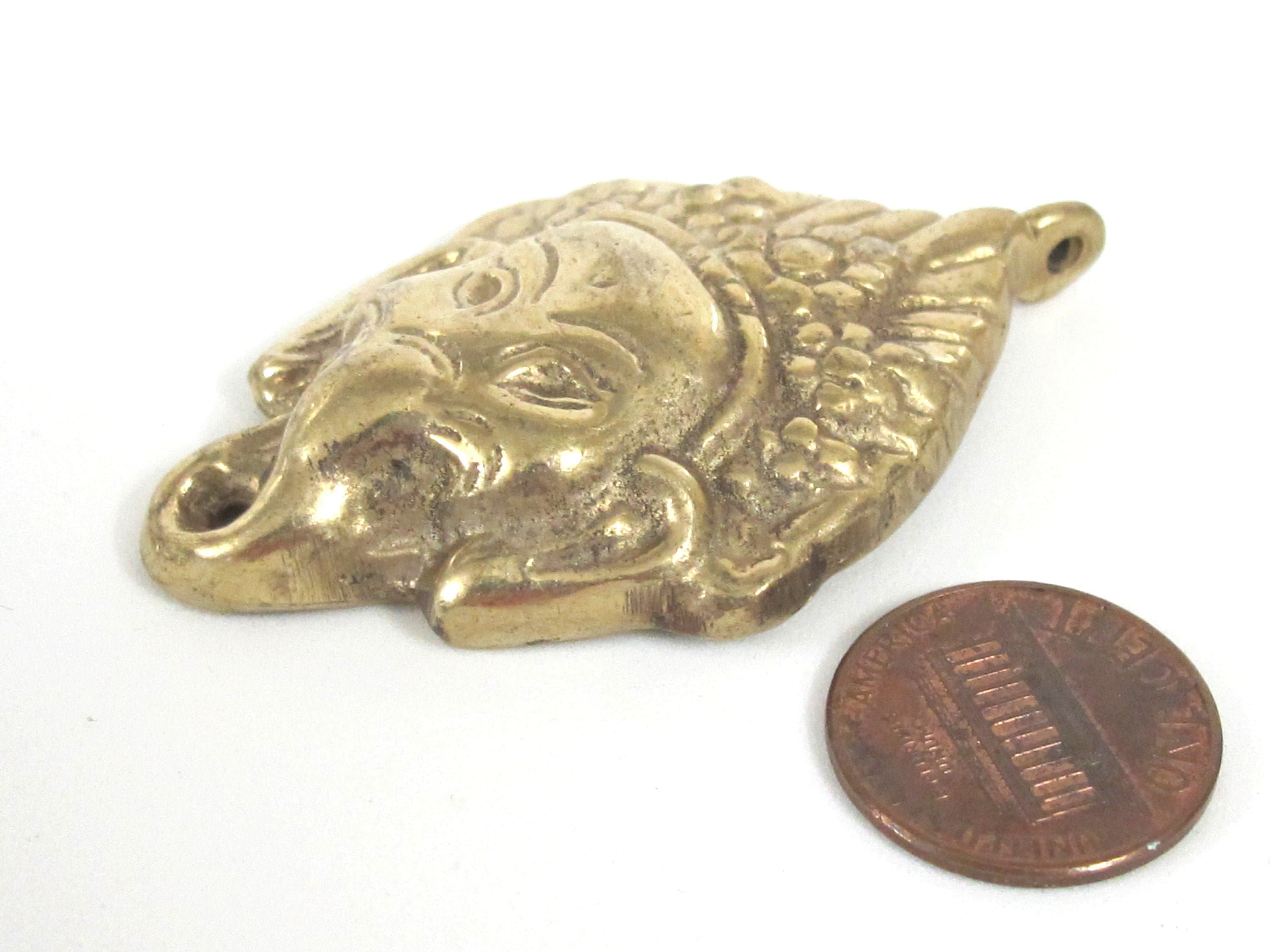 Ganesha Pendant - Shri Ganesha hindu lord Ganesha brass pendant jewelry supply Ganpati Ganeshji Ganesh solid brass pendent Nepal - CP141