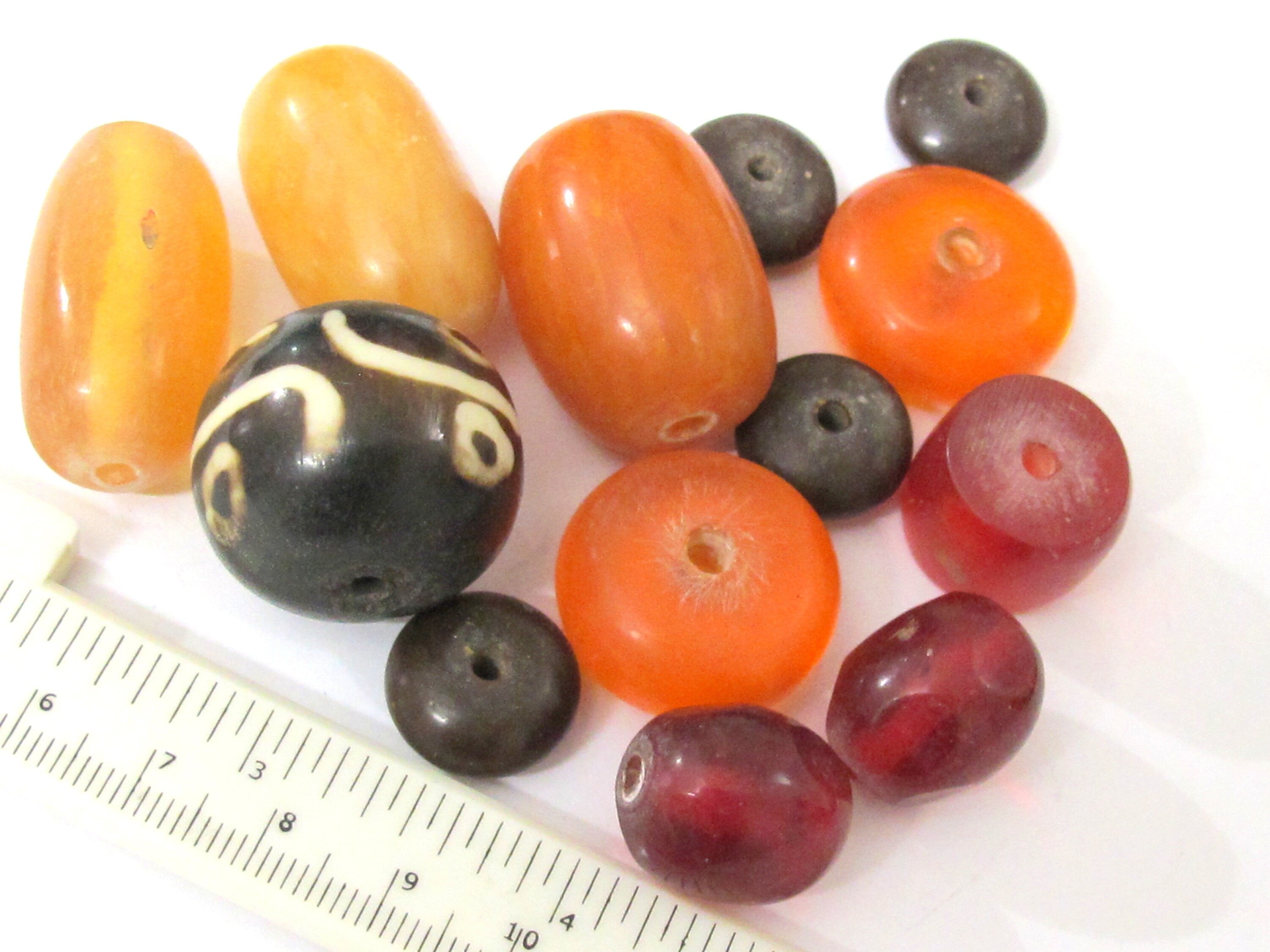 Nepal Tibetan beads - Mix loose resin and bone beads pack from Nepal - includes all beads as shown in images- STR015C