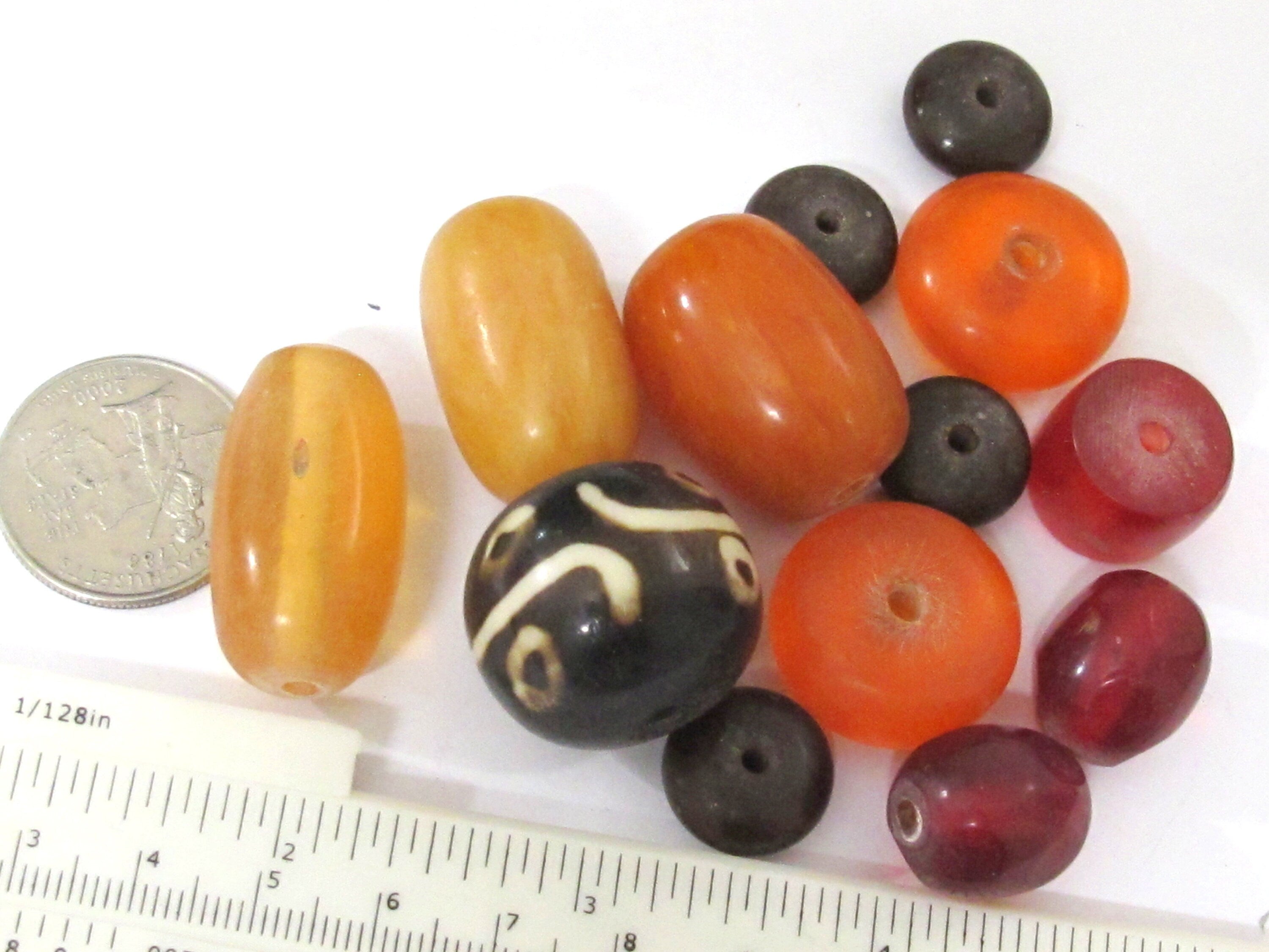 Nepal Tibetan beads - Mix loose resin and bone beads pack from Nepal - includes all beads as shown in images- STR015C