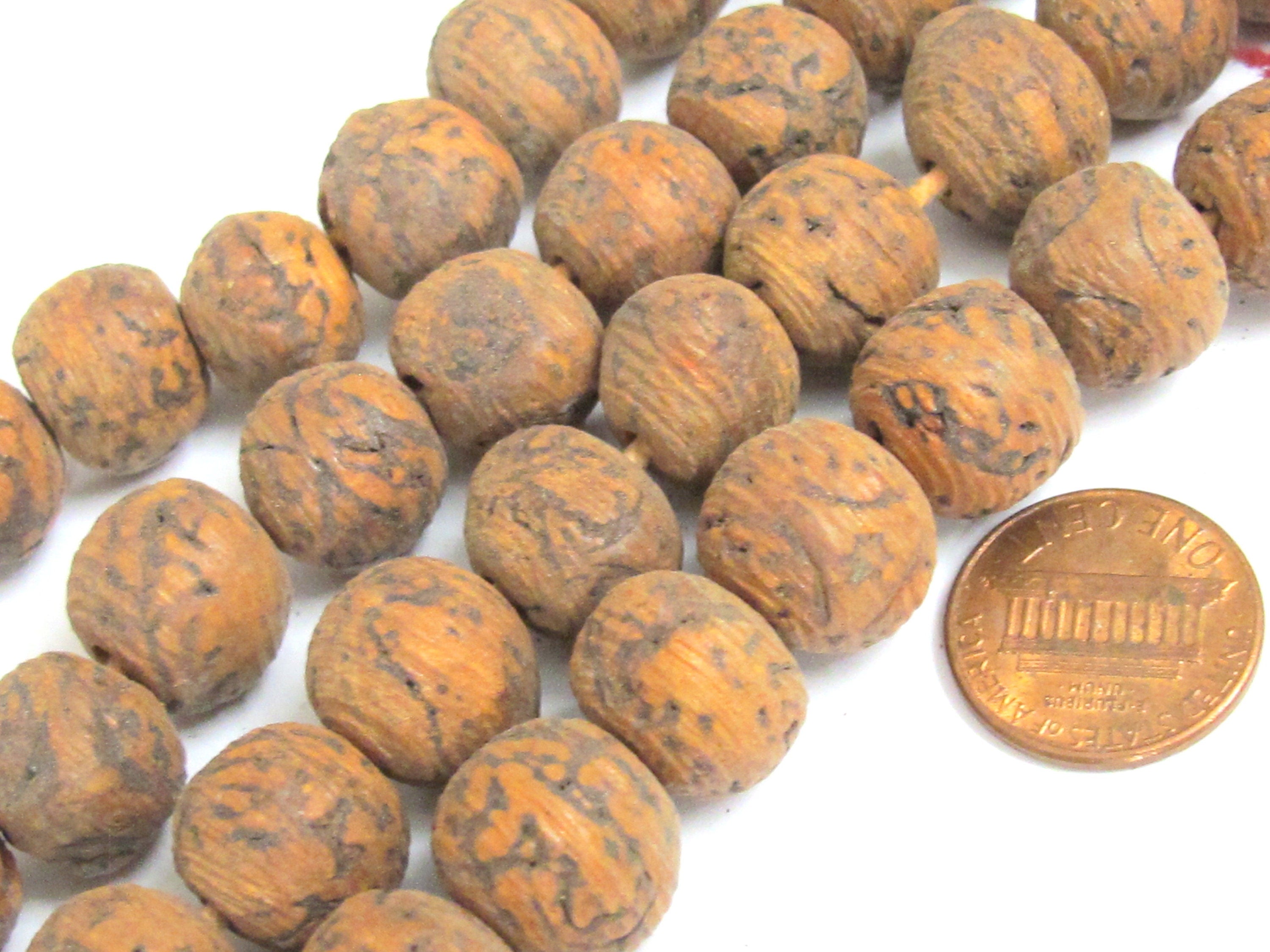 10 Beads - Large size bodhi seed beads from Nepal- NB008