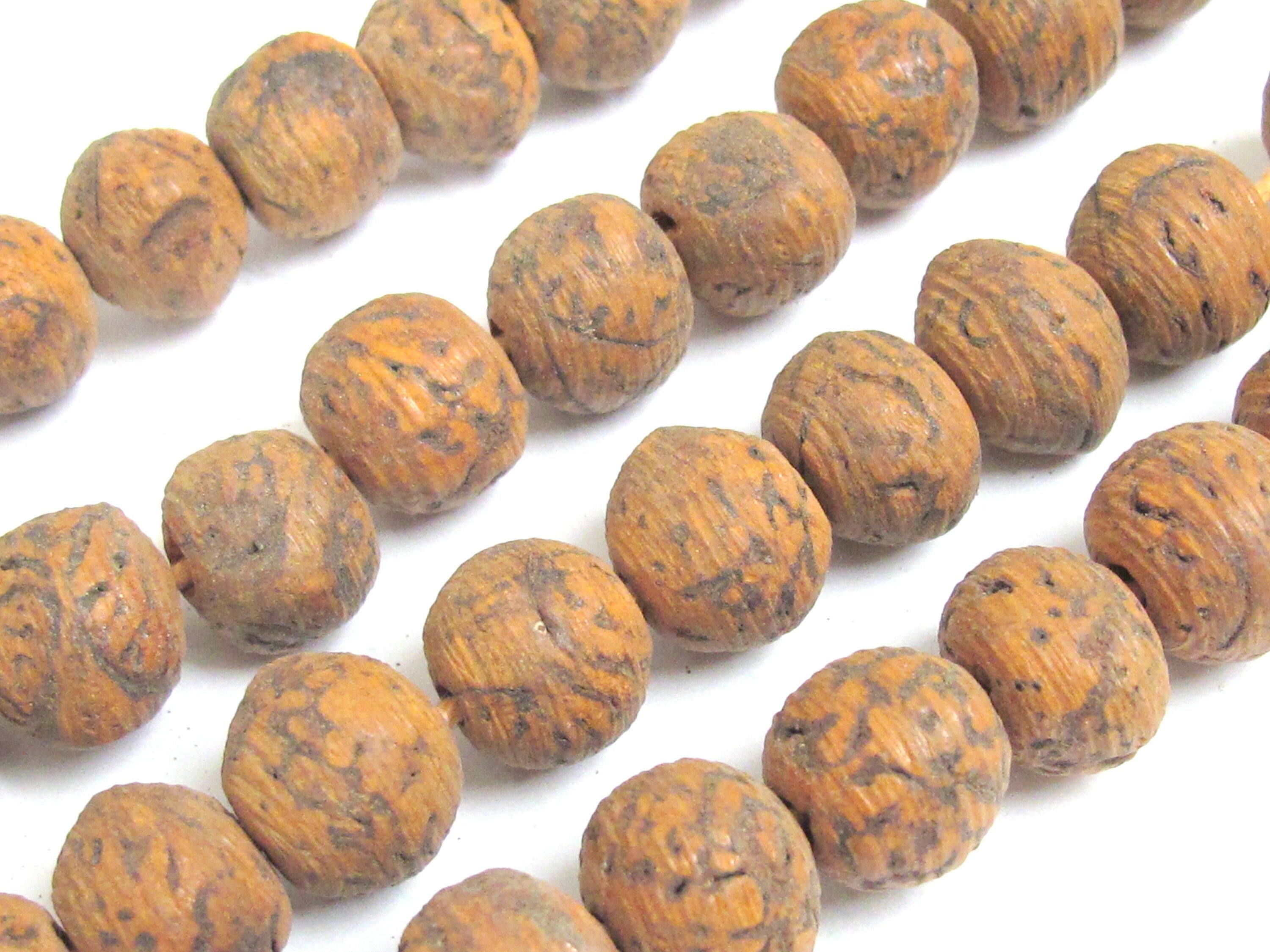 10 Beads - Large size bodhi seed beads from Nepal- NB008