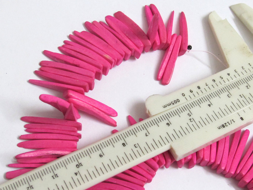 1 strand -Pink coconut sticks Full Strand 15 inches - 100 plus sticks - NB001s