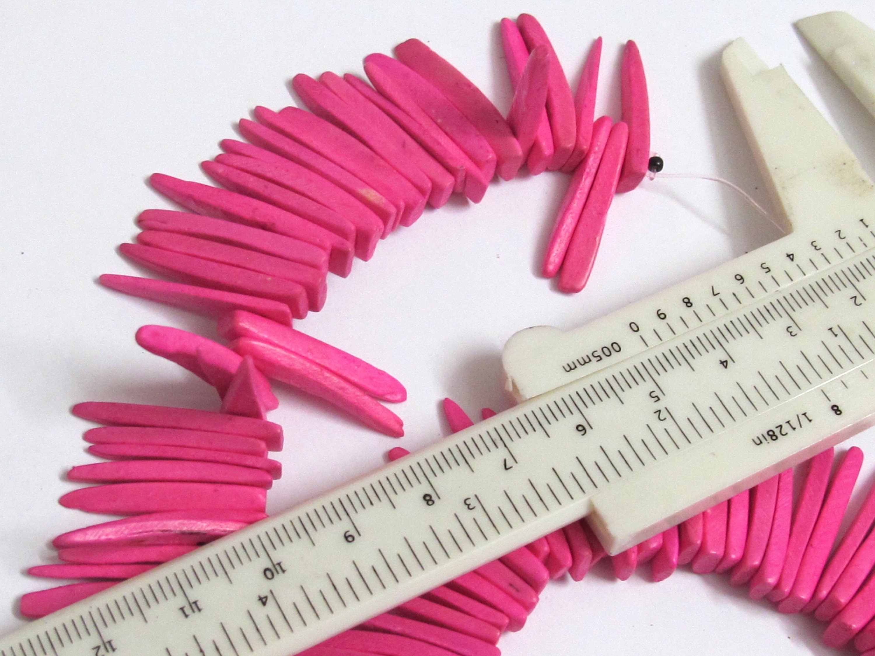 1 strand -Pink coconut sticks Full Strand 15 inches - 100 plus sticks - NB001s
