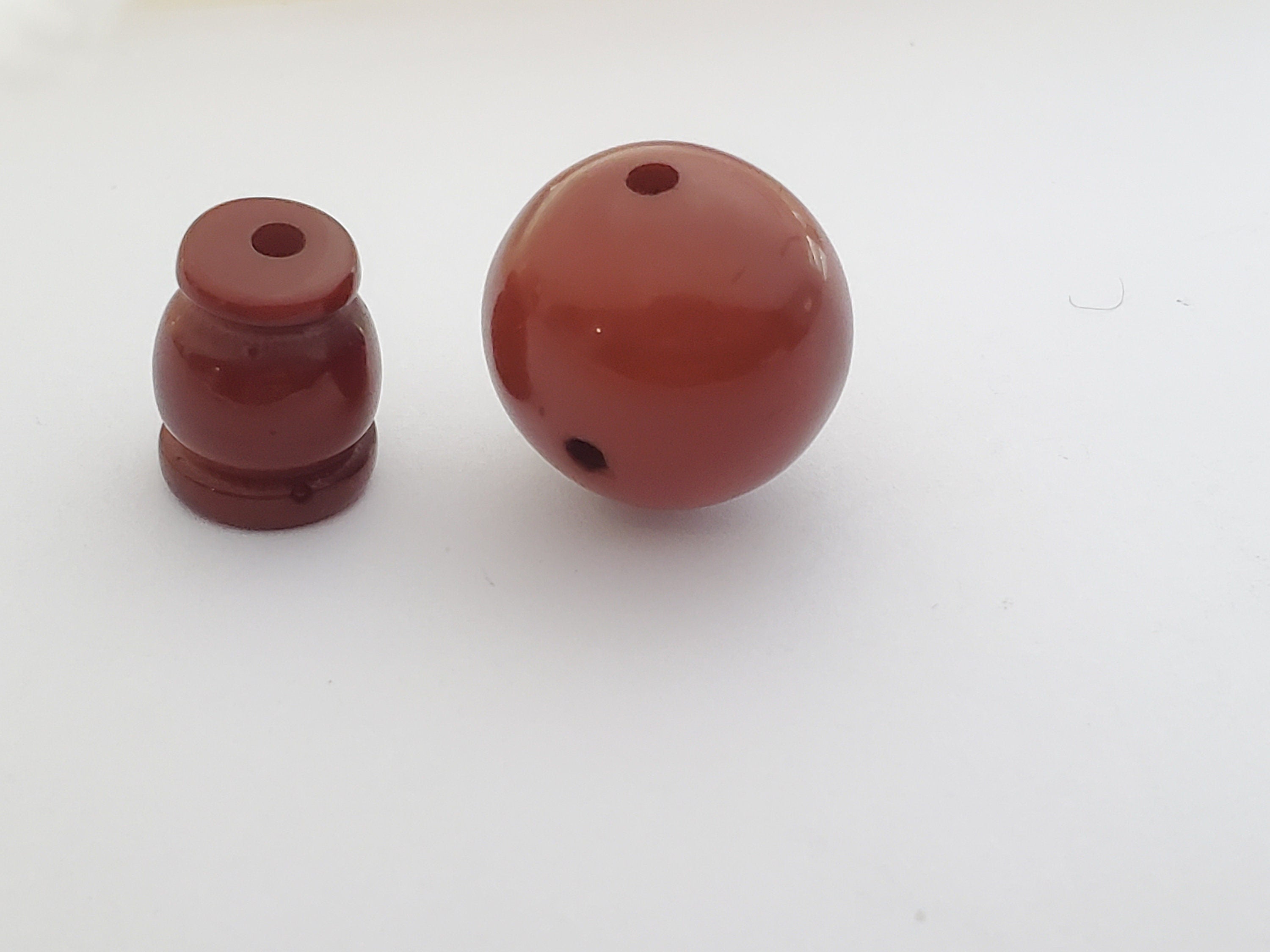 1 Guru bead - Large round 18 -19 mm recycled cattle bone horn Tibetan Guru bead 3 hole bead with column bead - GB079G