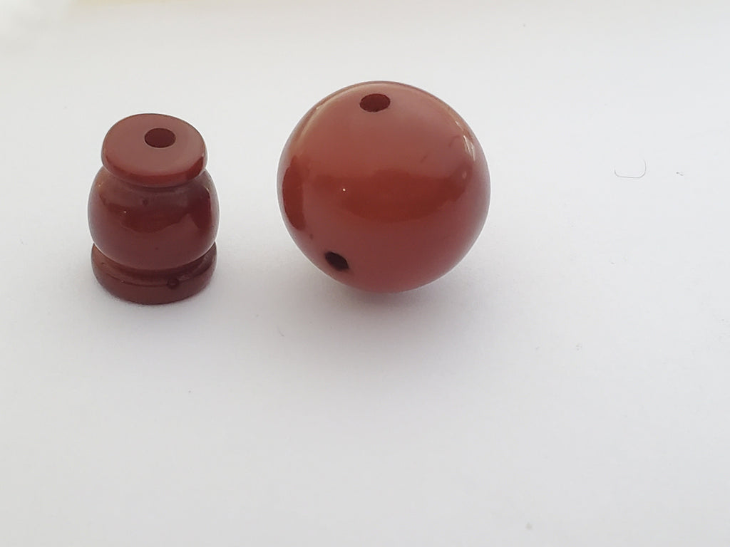 1 Guru bead - Large round 18 -19 mm recycled cattle bone horn Tibetan Guru bead 3 hole bead with column bead - GB079G