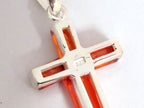 Tibetan sterling silver 92.5 faceted gemstone cross pendant from Nepal - PM446E