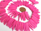 1 strand -Pink coconut sticks Full Strand 15 inches - 100 plus sticks - NB001s