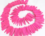 1 strand -Pink coconut sticks Full Strand 15 inches - 100 plus sticks - NB001s