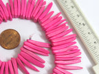 1 strand -Pink coconut sticks Full Strand 15 inches - 100 plus sticks - NB001s