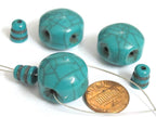 1 Guru Bead - Tibetan crackle resin Guru bead with column bead T drilled bead t hole mala making bead Nepal - GB075B