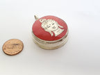 Beautiful Tibetan Buddha face Box Pendant with dyed inlay - PM148b Nepalbeadshop
