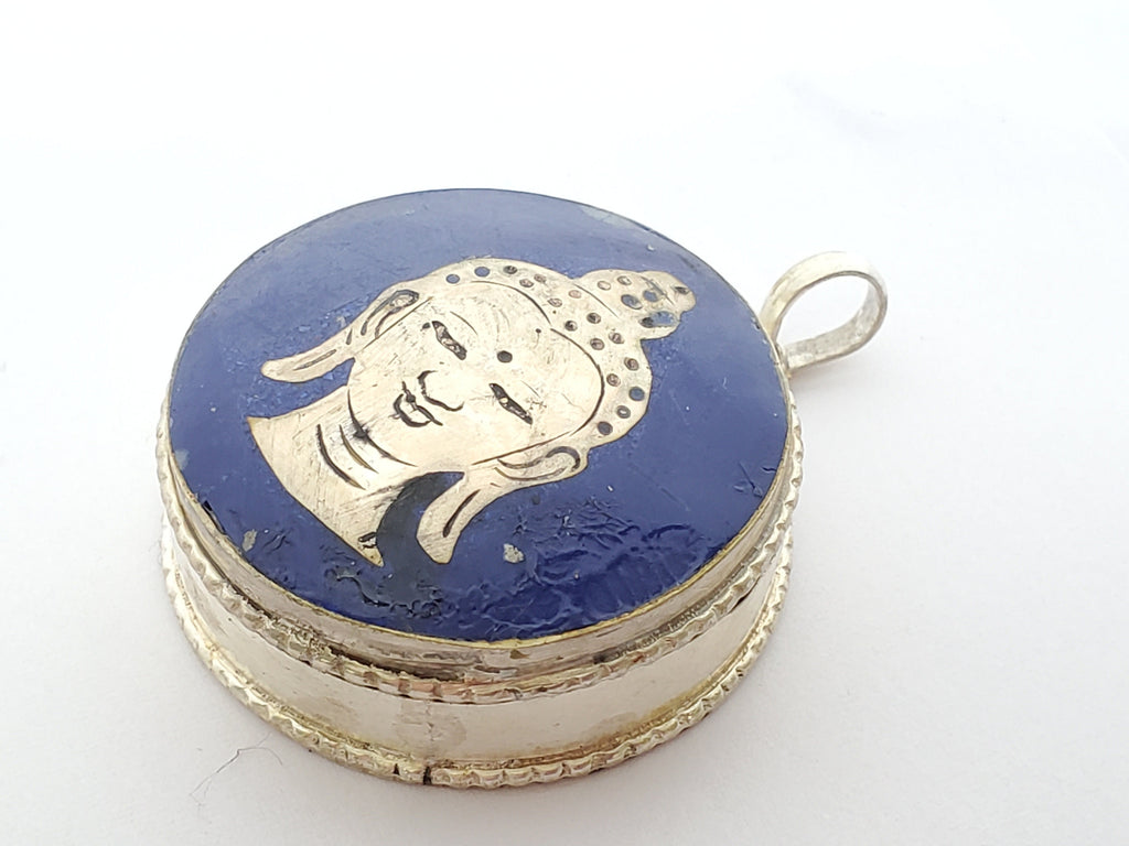 Beautiful Tibetan Buddha face Box Pendant - PM148c Nepalbeadshop