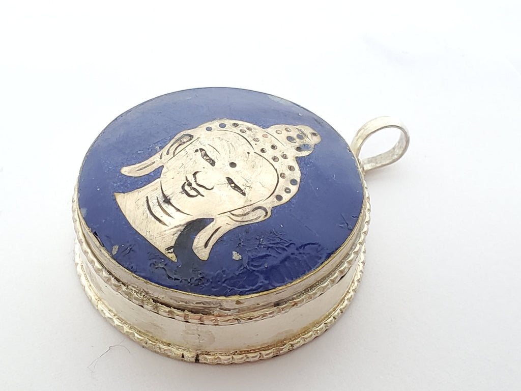Beautiful Tibetan Buddha face Box Pendant - PM148c Nepalbeadshop