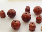 1 Guru bead - Large round 18 -19 mm recycled cattle bone horn Tibetan Guru bead 3 hole bead with column bead - GB079G