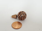 1 set - Tibetan copper tone 2 hole cut flower net design Guru bead 18 mm size with cone column bead - GB072