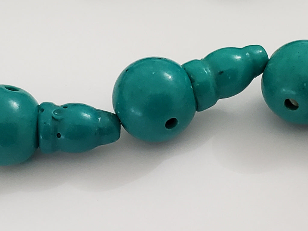 3 Guru Bead sets- 3 hole Guru bead howlite with column Bead set 14 mm - GB073
