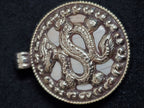 OOAK - Tibetan dragon and deer design ethnic naga conch shell Reversible pendant - PM199B