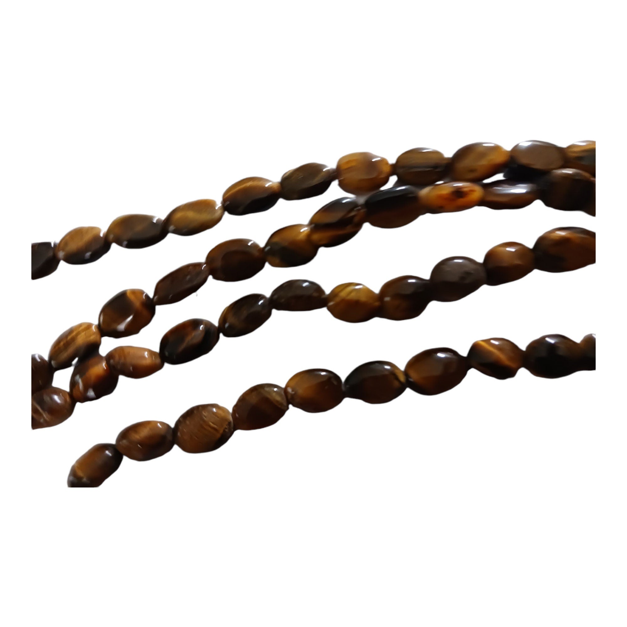 Tigers eye himalayan gemstone beads from Nepal Full Strand 16 inches - GM424B