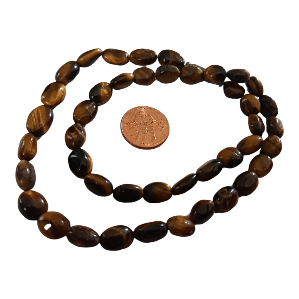 Tigers eye himalayan gemstone beads from Nepal Full Strand 16 inches - GM424B