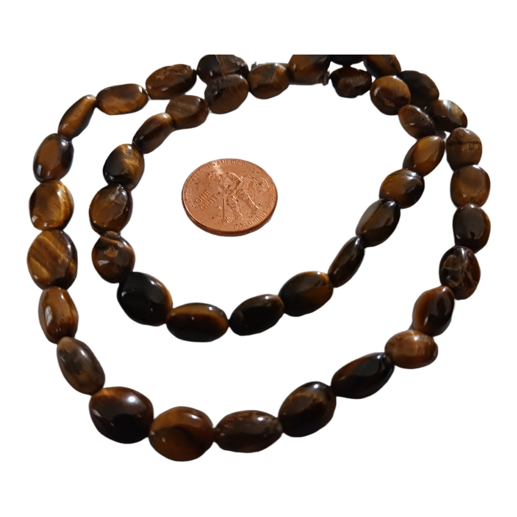 Tigers eye himalayan gemstone beads from Nepal Full Strand 16 inches - GM424B