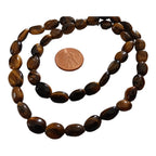 Tigers eye himalayan gemstone beads from Nepal Full Strand 16 inches - GM424B