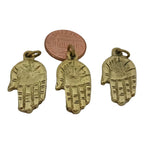 1 Pendant - Small Petite size Tibetan brass hand Pendant from Nepal - CP026H
