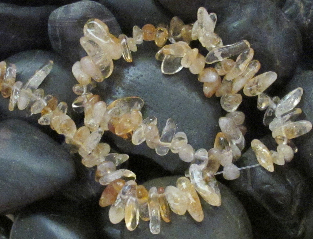 1 full strand of Citrine Lemon quartz beads stock nugget shape - GM007