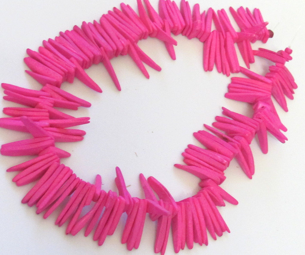 25 STICKS - Pink coconut bead sticks - NB001
