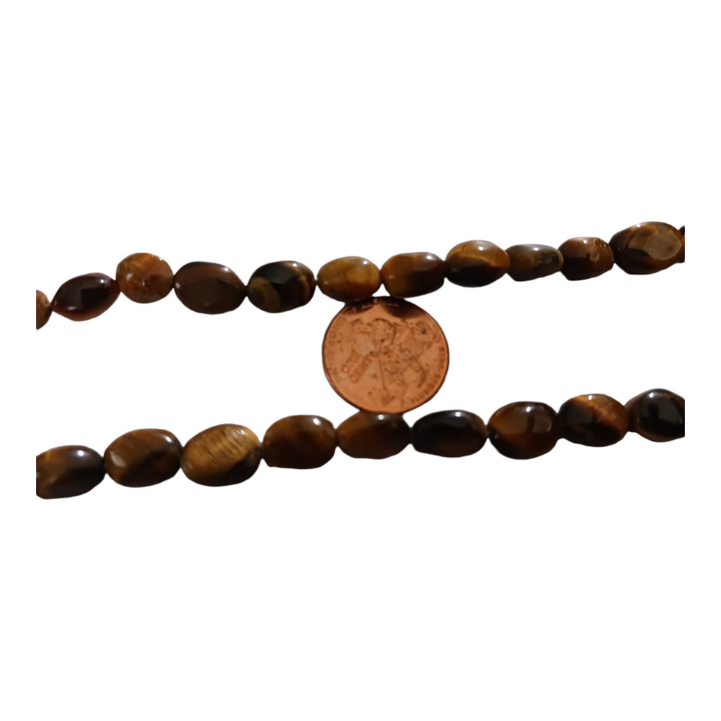 Tigers eye himalayan gemstone beads from Nepal Full Strand 16 inches - GM424B