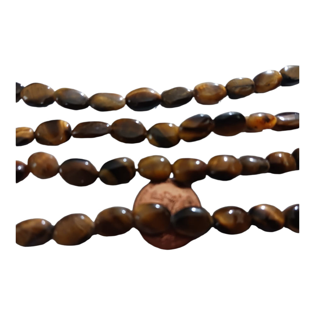 Tigers eye himalayan gemstone beads from Nepal Full Strand 16 inches - GM424B