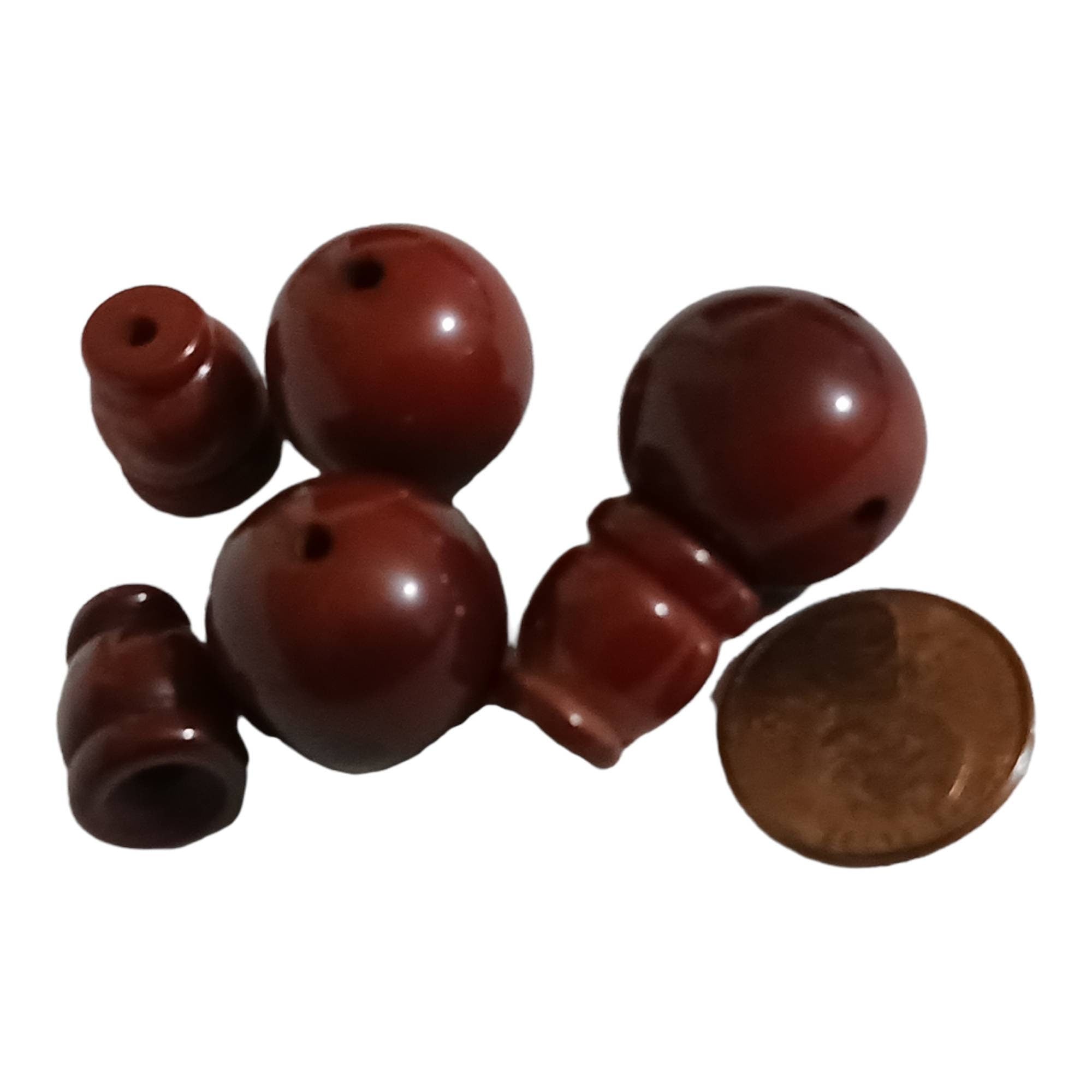 1 Guru bead - Large round 18 -19 mm recycled cattle bone horn Tibetan Guru bead 3 hole bead with column bead - GB079G