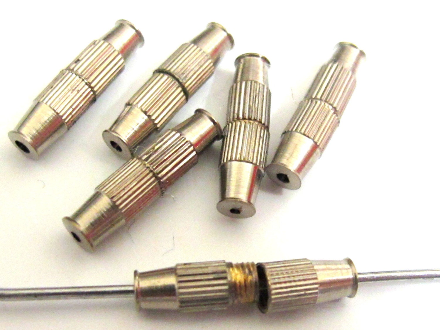 Barrel tube wire clasps - 5 pieces - 15 mm - BD223