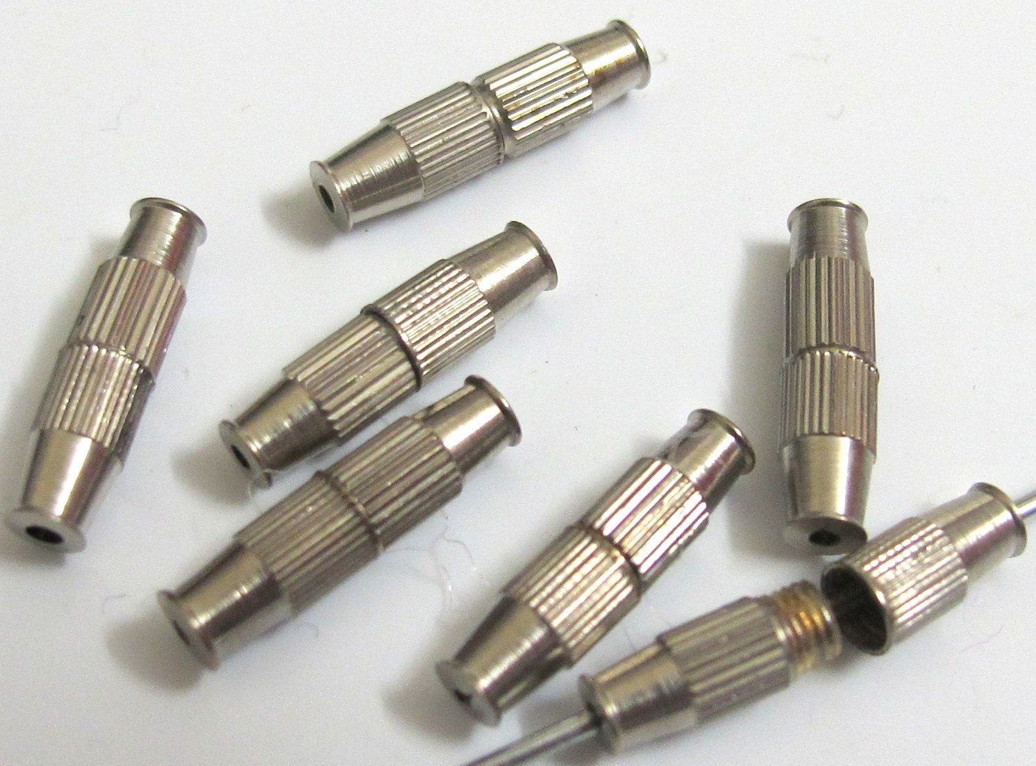 Barrel tube wire clasps - 5 pieces - 15 mm - BD223