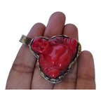 Tibetan Laughing buddha Pendant antiqued silver finish filigree floral work resin pendant handmade Nepal PM124L