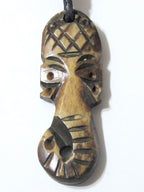 Ganesha head intricately carved recycled cattle bone pendant - PB007