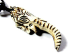 Carved Ganesha recycled cattle bone pendant - PB028
