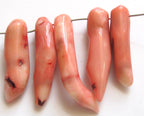 Thick branch coral sticks salmon peach color - 3 pieces - GM031