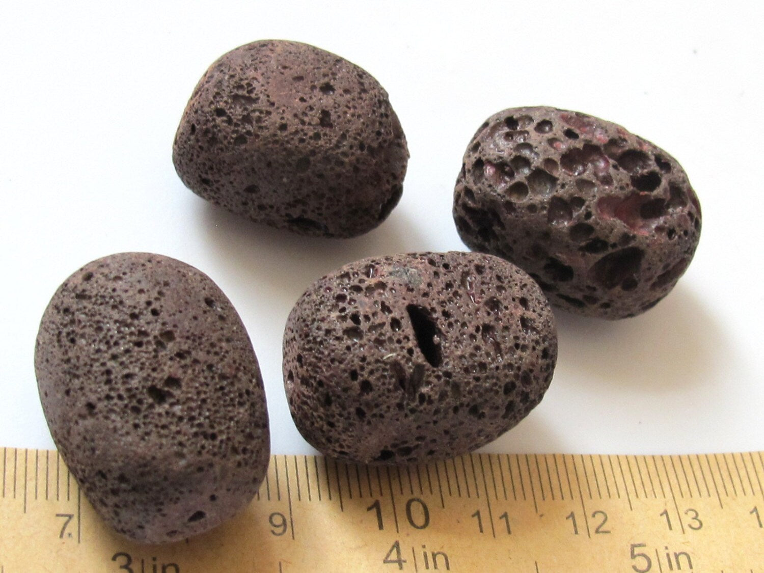 Large size barrel shape brown Lava beads - 2 beads - NB026