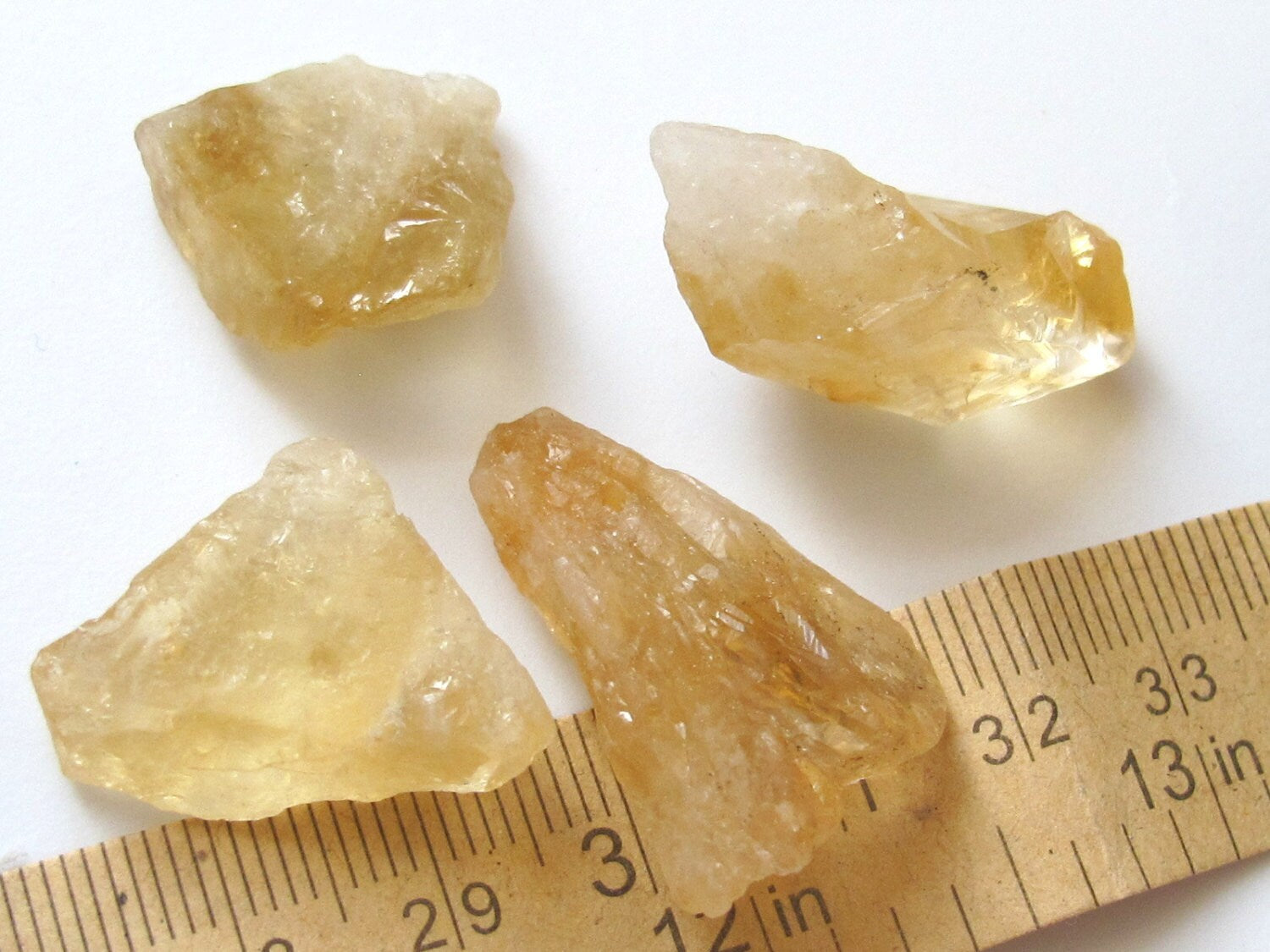 Raw citrine gemstone points - 3 pieces - GM041