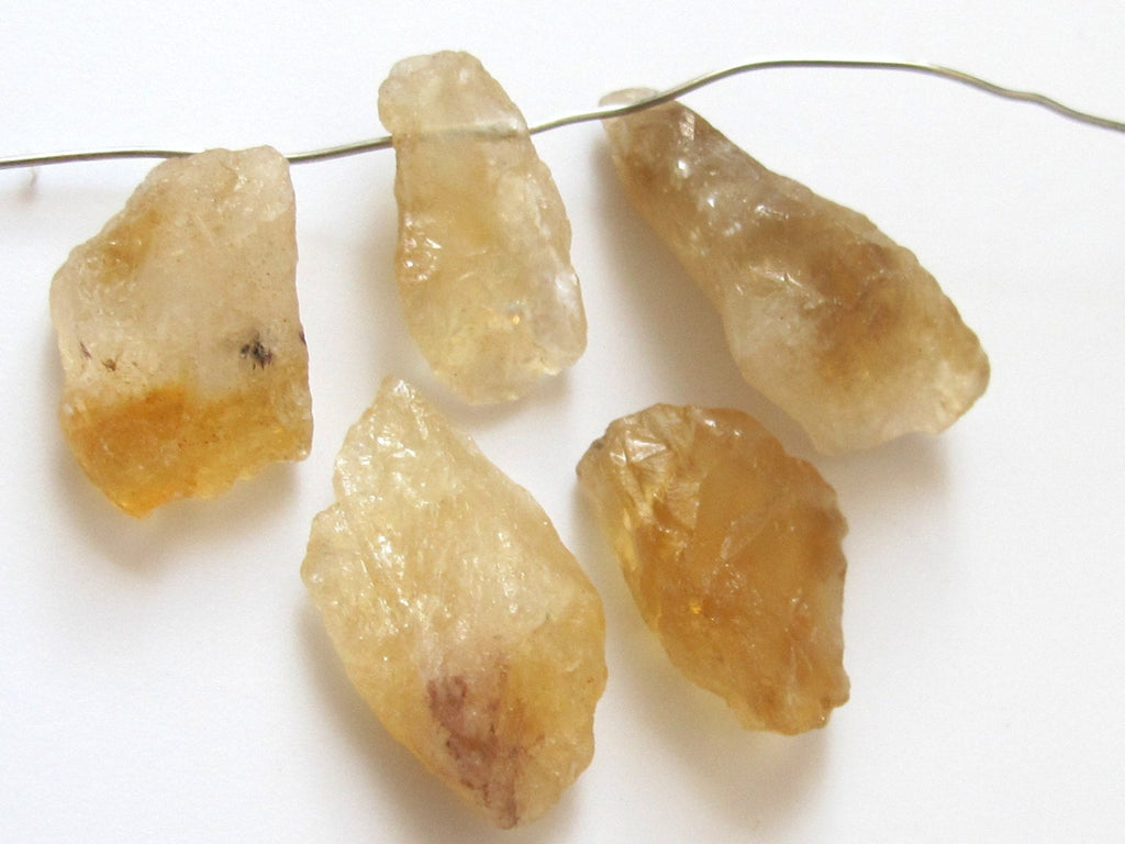 Raw citrine gemstone points - 3 pieces - GM041