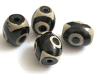 Tibetan etched agate dzi bead - GM043 - 1 bead