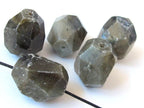 2 Beads-Large Labradorite faceted cut beads - GM044