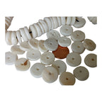 10 Beads - Tibetan Nepal Ethnic Naga conch shell flat disc beads 15-16 mm size - CH080