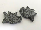 Carved Jasper bird gemstone beads - GM061 - 2 beads