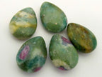 Ruby Zoisite gemstone drop beads - 2 beads - GM063