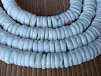 10 Beads - Tibetan Nepal Ethnic Naga conch shell flat disc beads 15-16 mm size - CH080