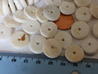 10 Beads - Tibetan Nepal Ethnic Naga conch shell flat disc beads 15-16 mm size - CH080